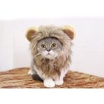 Ajustável Forma Magia Etiqueta Lion Cosplay Hat peruca para o desgaste Pet Halloween