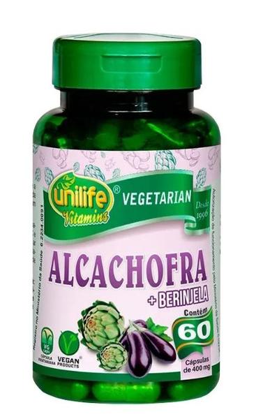 Alcachofra + Berinjela 60 Cápsulas 400mg - Unilife