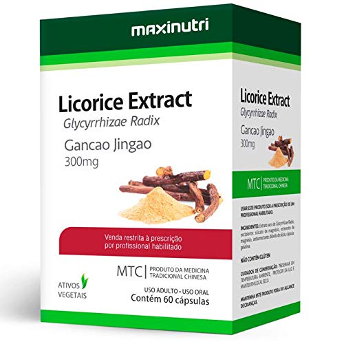 Alcaçuz MTC 60 Cápsulas Licorice Extract Maxinutri