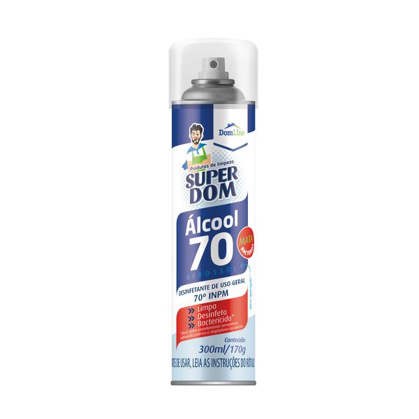 Álcool 70% Spray Aerossol 300ml - Super Dom