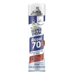 Alcool 70% Spray Super Dom 300ml 170g - Aerosol Antisséptico e Higienizador