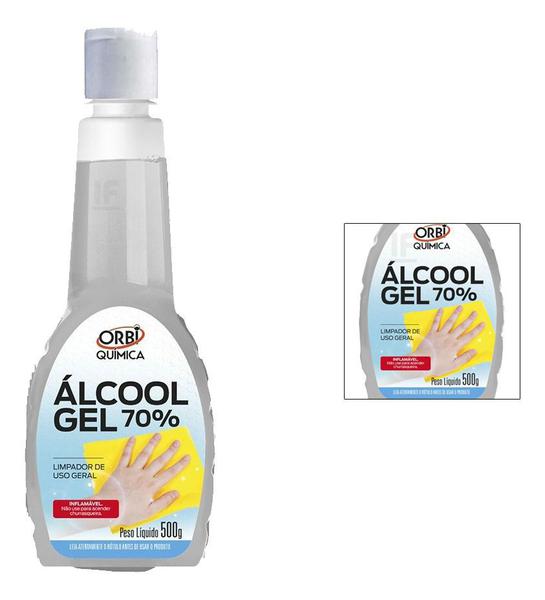 Álcool em Gel 70% Higienizador de Mãos 500g - Orbi