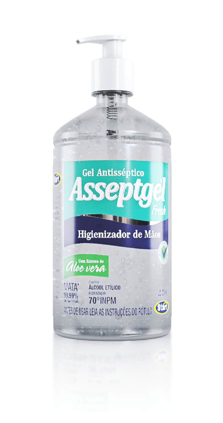 Álcool em Gel Anti-séptico 500ml Fresh - Asseptgel Start