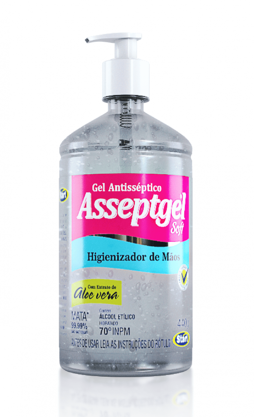 Álcool em Gel Anti-séptico 500ml Soft - Asseptgel Start