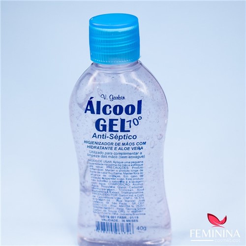 Álcool em Gel Anti-Séptico Higienizador de Mãos com Hidratante V. Garb... (40g)