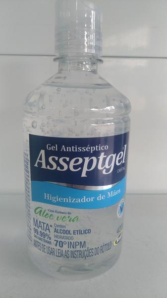 Álcool em Gel Antisséptico Asseptgel Cristal 420g