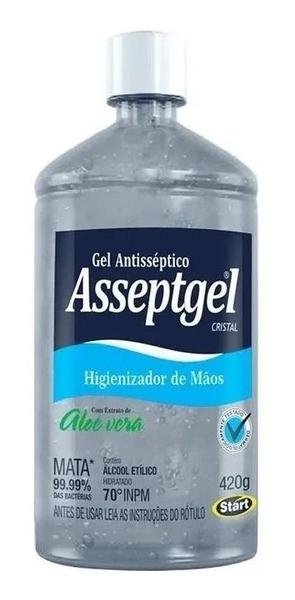 Álcool Gel Higienizador Mãos Antisséptico 70% Asseptgel 420g - Start
