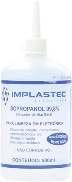 Álcool Isopropílico 500ml com Bico Aplicador - Implastec