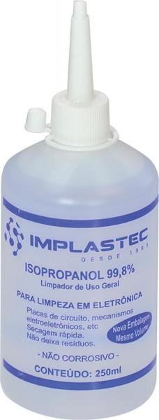 Álcool Isopropílico 250ml com Bico Aplicador - Implastec