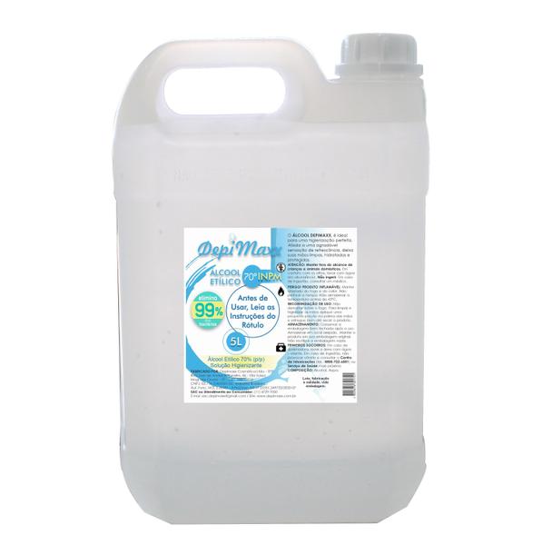 Álcool Líquido 70 Higienizador Bactericida Depimaxx - 5 Litros