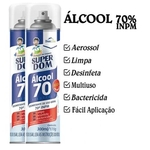 ALCOOL SPRAY DOM LINE 70% 300ML - kit com 2 unidades