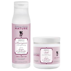 Alfaparf Precious Nature Kit Cabelos Ondulados e Cacheados Shampoo (250ml) e Máscara (200ml)