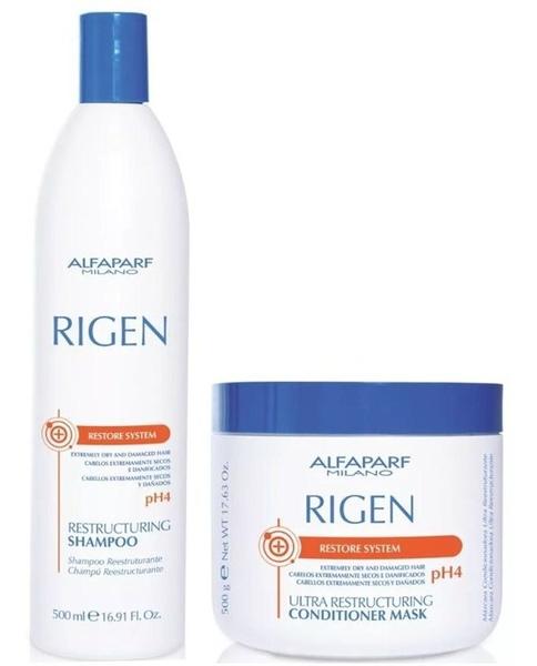 Alfaparf Rigen Restore System Shampoo + Máscara 500ml