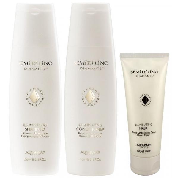 Alfaparf Semi Di Lino Diamante Kit Shampoo (250ml), Condicionador (250ml) e Máscara (150ml)