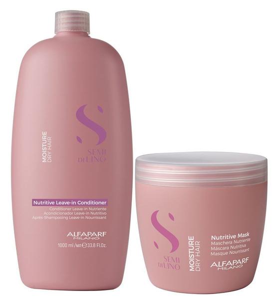 Alfaparf Semi Di Lino Kit Moisture Shampoo (1000ml) e Máscara (500ml)