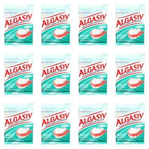 Algasiv Películas Adesivas de Dentaduras Superior com 6 - Kit com 12
