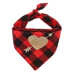 Algodão do amor do coração Pet Lenço Dog Scarf Saliva toalha para Valentine