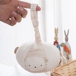 Algodão orgânico do bebê brinquedo animal Bola Mão recém-nascida que travam a esfera Mão que prende a esfera de Bell pacificar Rattle Toy
