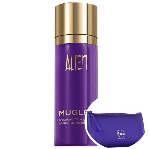 Alien Mugler Radiant - Desodorante em Spray Feminino 100ml+Beleza na Web Roxo - Nécessaire