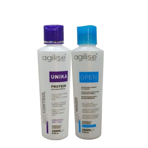 Alisante Agilise Unika Free e Shampoo Open Ambos de 250ml - Agilise Cosméticos
