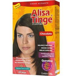 Alisante Capilar Alisa e Tinge Chocolate 80g - Alisa Tinge