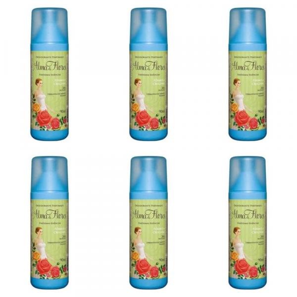 Alma de Flores Clássico Desodorante Spray 90ml (Kit C/06)
