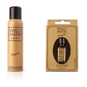 Almiscar Selvagem Coty Desodorante Aerosol + Oleo Wild Musk
