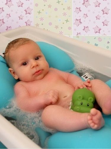 Almofada de Banho Infantil para Bebê Azul - Baby Pil