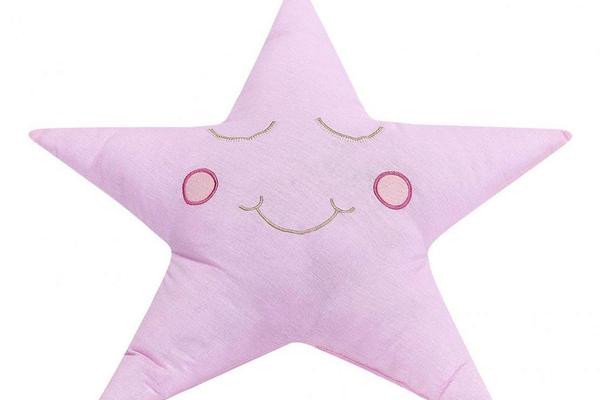 Almofada Decorativa Estrela Rosa - I9 Baby