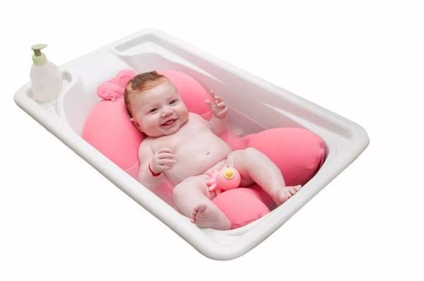 Almofada para Banho Infantil Rosa Baby Pil