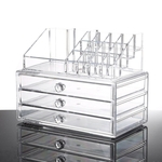 Almofadas de Algodão Multiuso de dupla camada de acrílico transparente suporte caixa de armazenamento de cosméticos