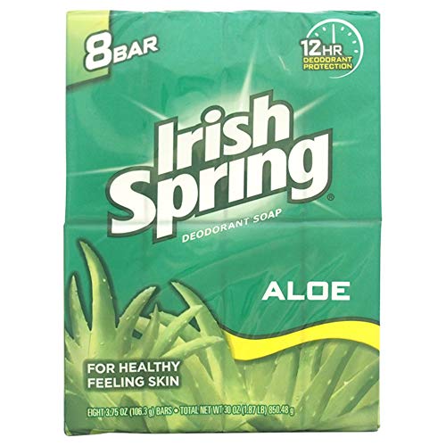 Aloe Deodorant Soap By Irish Spring For Unisex - 8 X 4 Oz Soap