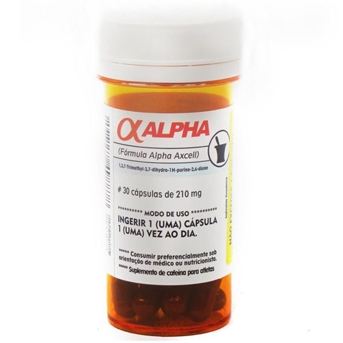 Alpha Axcell Cafeína 30 Caps - Power Supplements