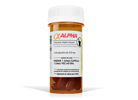 Alpha Axcell Cafeína 30 Cápsulas - Power Suplements