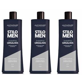 Alta Moda Men Grisalho Shampoo 250ml - Kit com 03