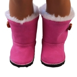 American Girl Plush Inverno Neve botas para 18 Inch Dolls Mini Shoes