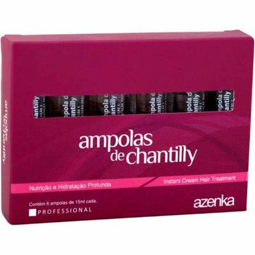 Ampola de Chantilly Hidratação Intensa 6x15 Ml Azenka
