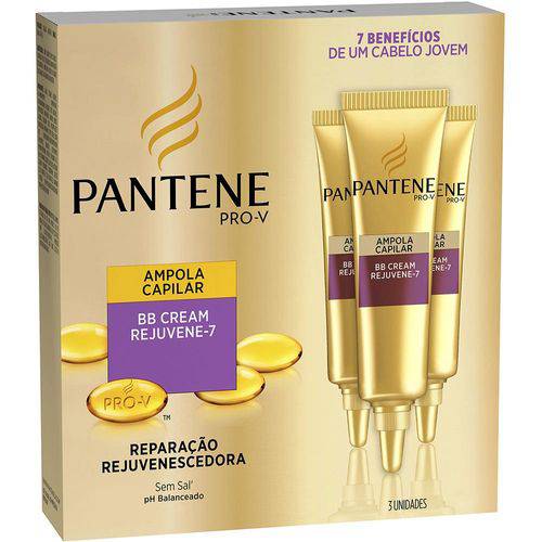 Ampola Pantene Bb Cream Rejuvene-7 com 3 Unidades 15ml