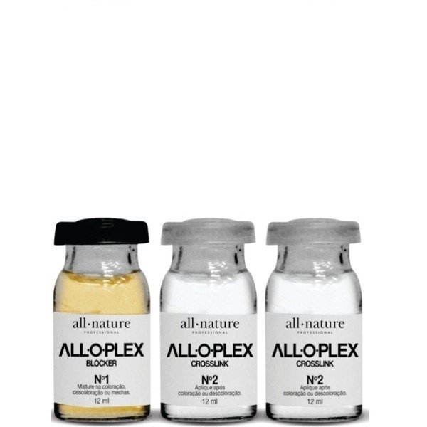 Ampolas Alloplex Blocker All Nature - Bloqueador de Danos Nas Coloraçoes, Descolorações e Mechas