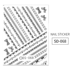 Amyove Etiquetas do prego Letters ornamento prego decorativa Todos os Matching Stickers Decorações Nail Art