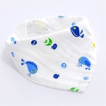 Amyove Lovely gift Bebê Multi-camada de bolso bonito impressão dos desenhos animados Cotton Bib arroz