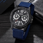 Fashion Men's Analog Sport Wrist Stainless Steel Case Leather Quartz Watch