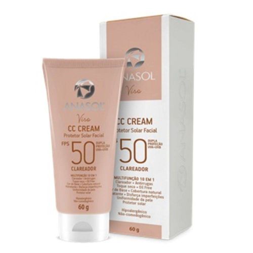 Anasol Cc Cream Facial Fps 50 Protetor Solar Facial 60g