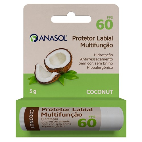 Anasol Protetor Labial Multifunção Fps 60 Coconut 5G
