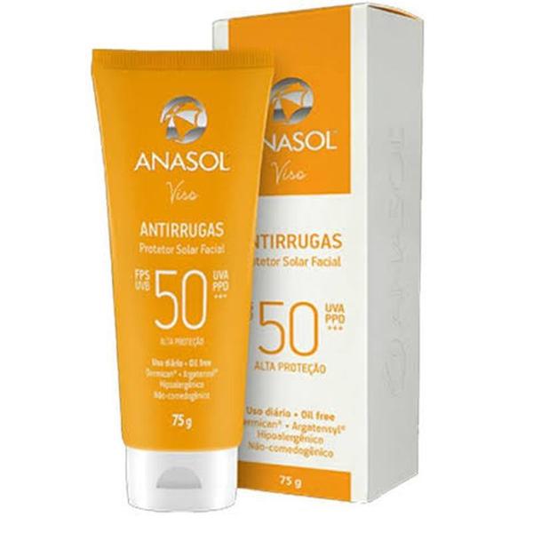 Anasol Protetor Solar Facial Antirrugas Fps50 75G - Dahuer