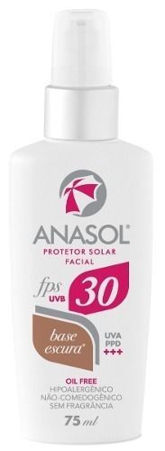 Anasol Protetor Solar Facial Fps 30 Base Escura - 75 Ml