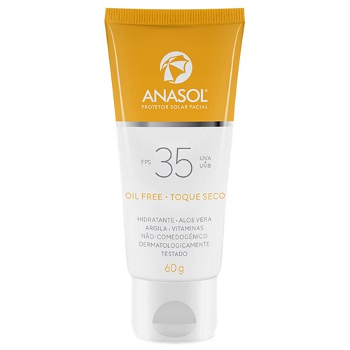 Anasol Protetor Solar Facial Fps 35 Oil Free 60G
