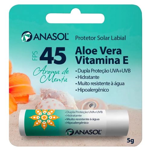 Anasol Protetor Solar Labial Fps 45 5g