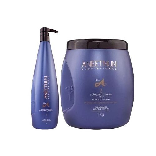 Aneethun Linha a Shampoo 1L + Máscara 1Kg (Todos, Hidratação)