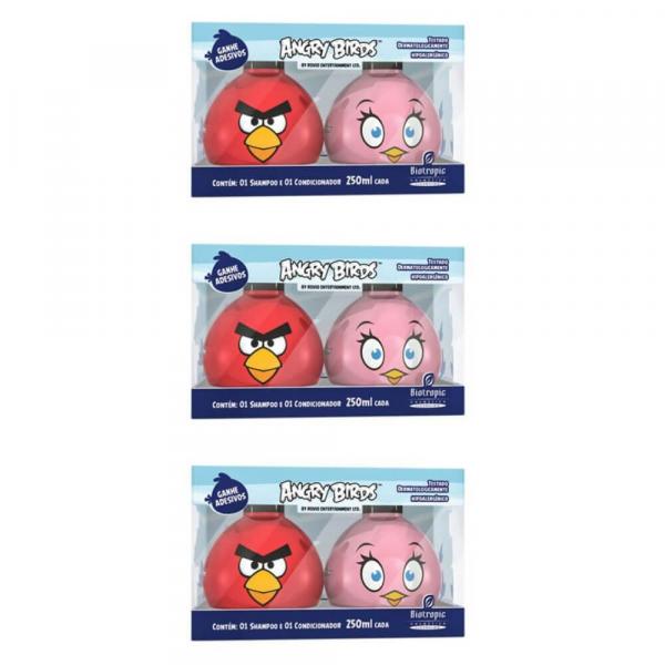 Angry Birds Shampoo + Condicionador 250ml (Kit C/03)